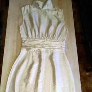 Pretty Satin Dress (Lena brand), Size S, Cream